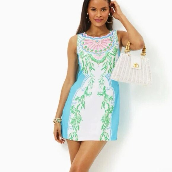 Lilly Pulitzer Blue and Green Sleeveless Dress - Picture 3 of 11